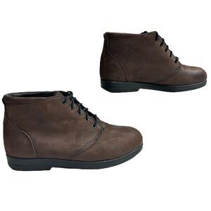 RED WING Womens Sz 7 D Chukka Work Steel Toe Safety Ankle Boot Brown Waterproof.